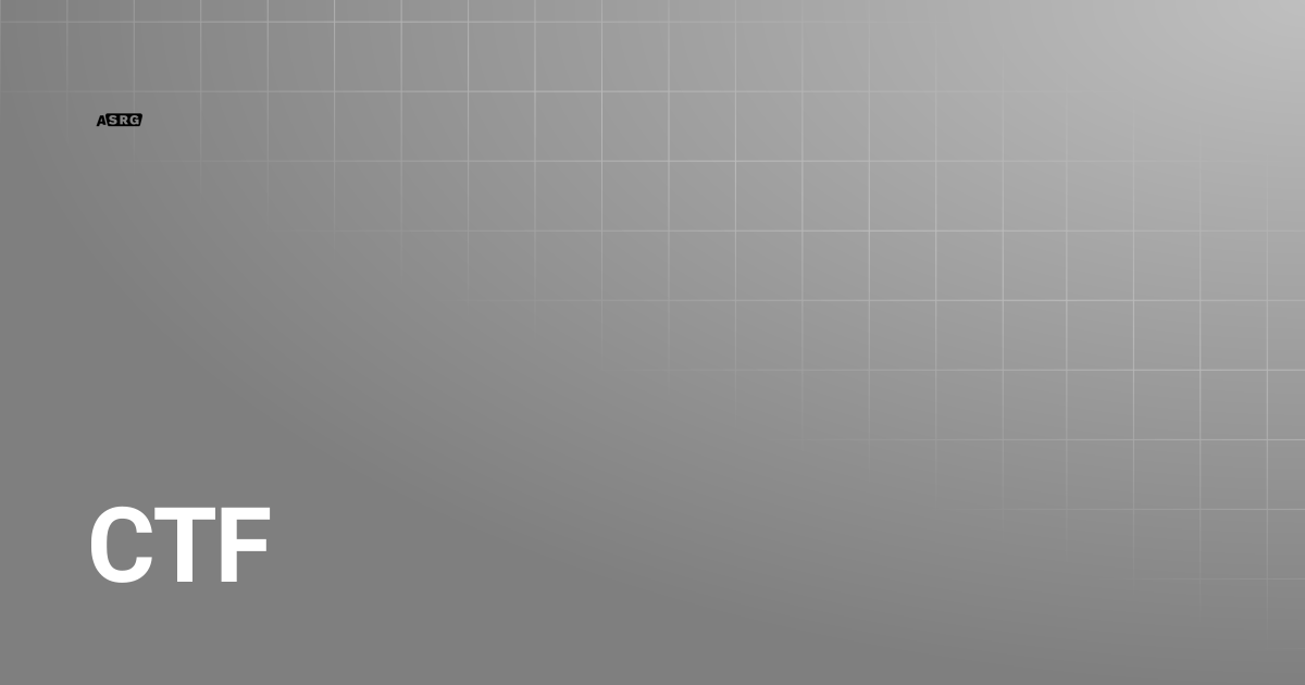 CTF | ASRG Wiki